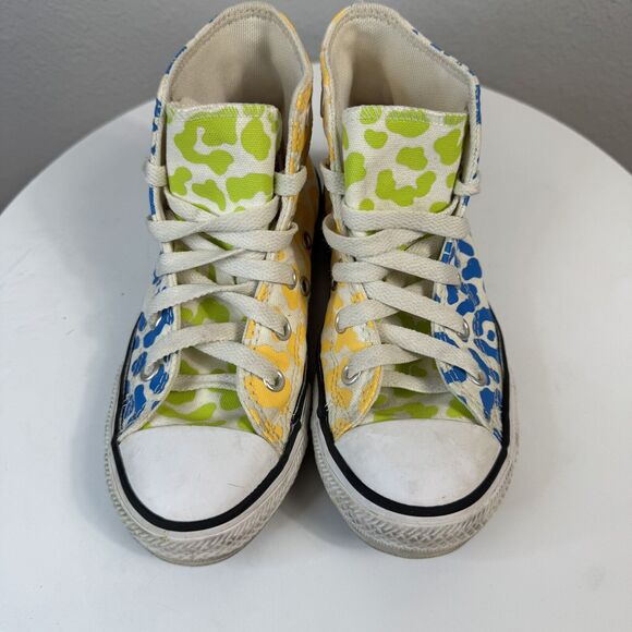 Converse CTAS HI Marquis Mills Size 12 Girls Leopard Print Sneaker Shoe VGUC - Picture 4 of 7